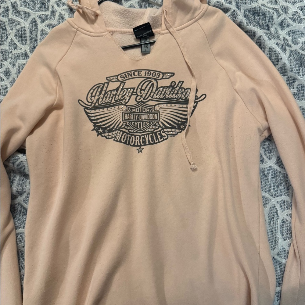 Light pink Harley Davidson hoodie